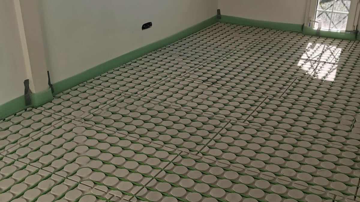 Fußbodenheizung nachrüsten: Einfaches und schnelles System für den Trockenbau, Beispiel