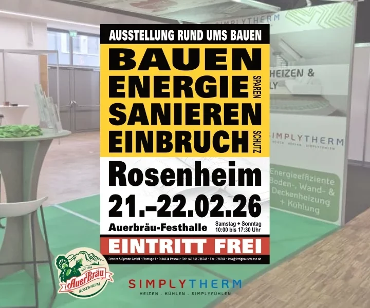 Simplytherm auf der Fertighausmesse Rosenheim – Lösungen zum Fußbodenheizung nachrüsten im Altbau