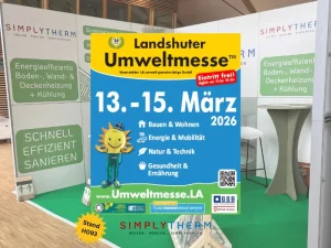 Simplytherm Stand H093 auf der Umweltmesse Landshut – Lösungen zum Fußbodenheizung nachrüsten im Altbau