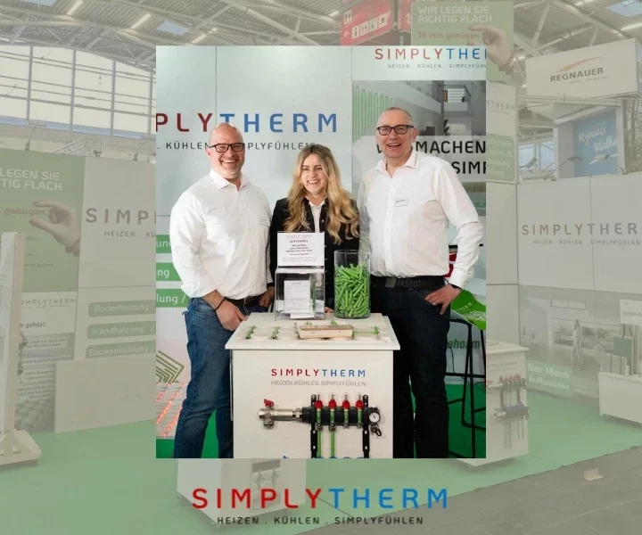 Simplytherm Messestand auf der Internationalen Handwerksmesse München – Lösungen zum Fußbodenheizung nachrüsten